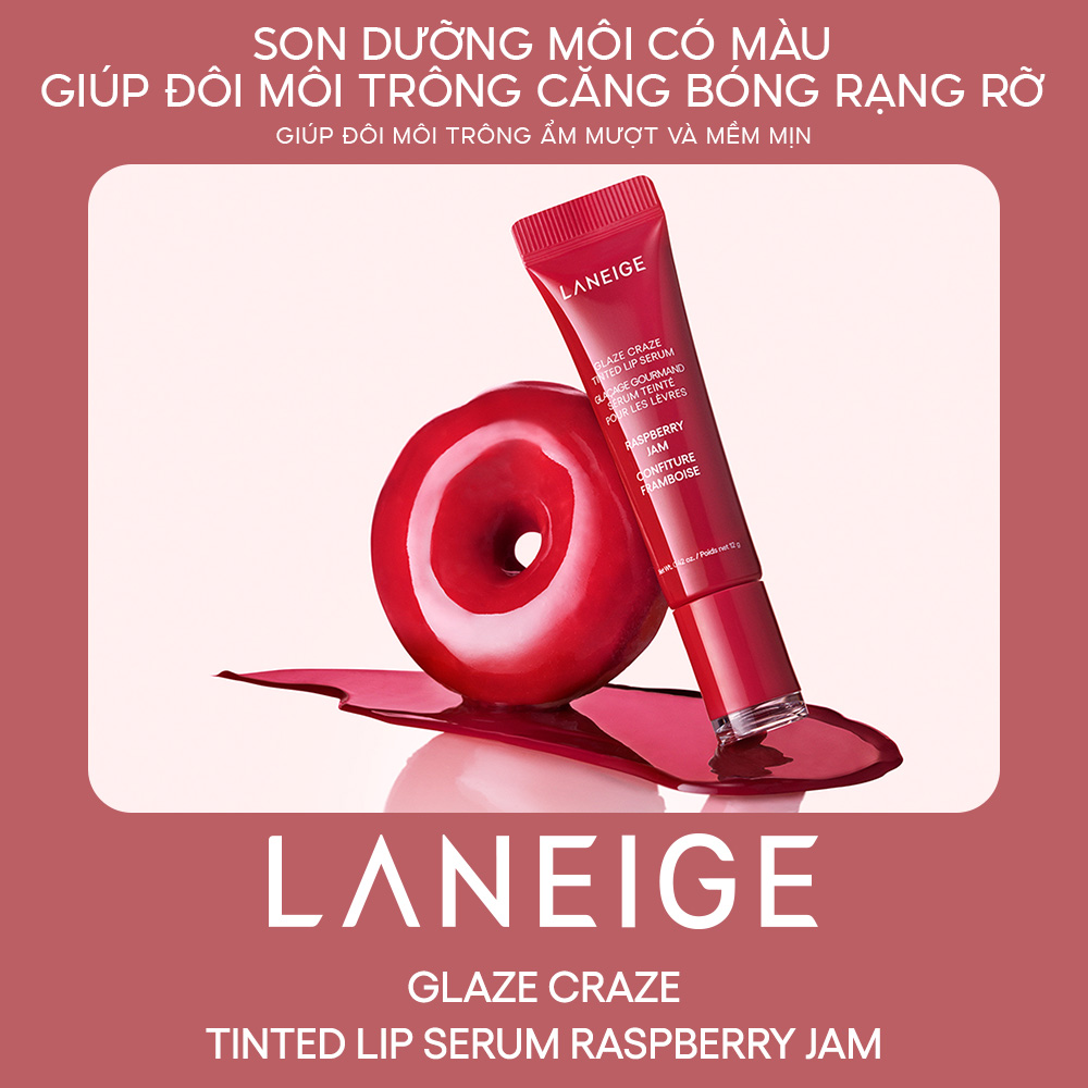 [HOT] Son Dưỡng Có Màu, Môi Căng Bóng Rạng Rỡ Laneige Glaze Craze Tinted Lip Serum