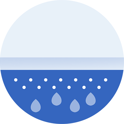 Moisture replenishment icon symbolizing Aestura hydration care	