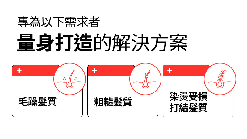 RYO,Taiwan,<p></p>,專為以下需求者, 量身打造的解決方案,  毛躁髮質, 粗糙髮質, 染燙受損打結髮質