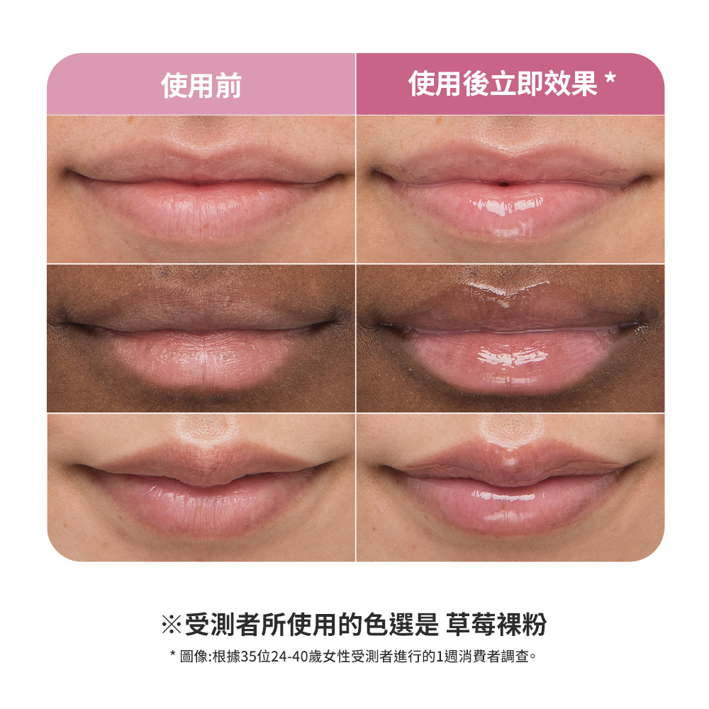 甜甜圈澎潤水唇釉 荔枝玫瑰