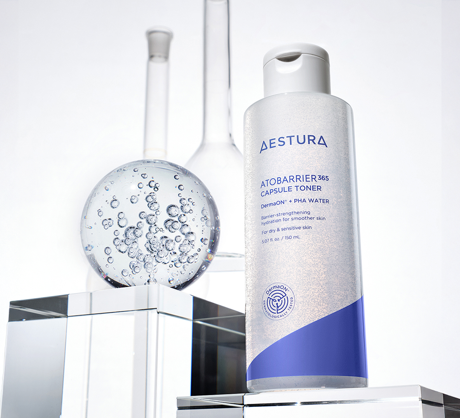 Close-up of Aestura Atobarrier365 Cream with ingredient list and product description on packaging