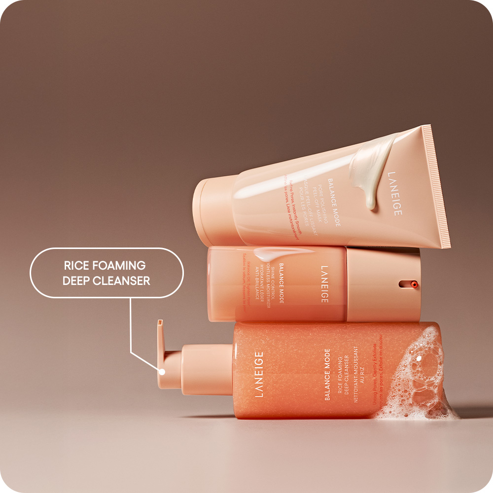Balance Mode Rice Foaming Deep Cleanser