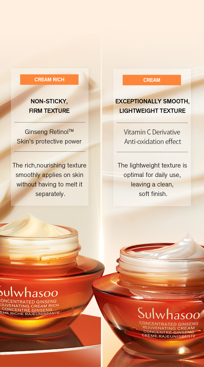 Sulwhasoo,International,<p><span style="color: #000000">2-TYPE DENSE TEXTURE​</span></p><p><span style="color: #000000">FOR EVERY SKIN TYPE</span><span style="color: rgb(0, 0, 0)">​</span></p>