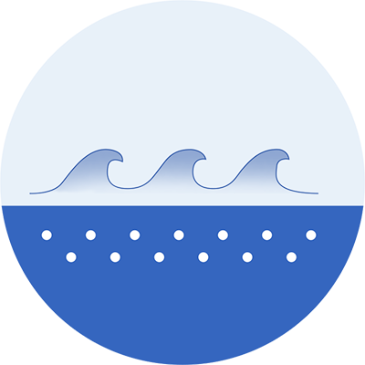 Soothing effect icon representing Aestura calming skincare	